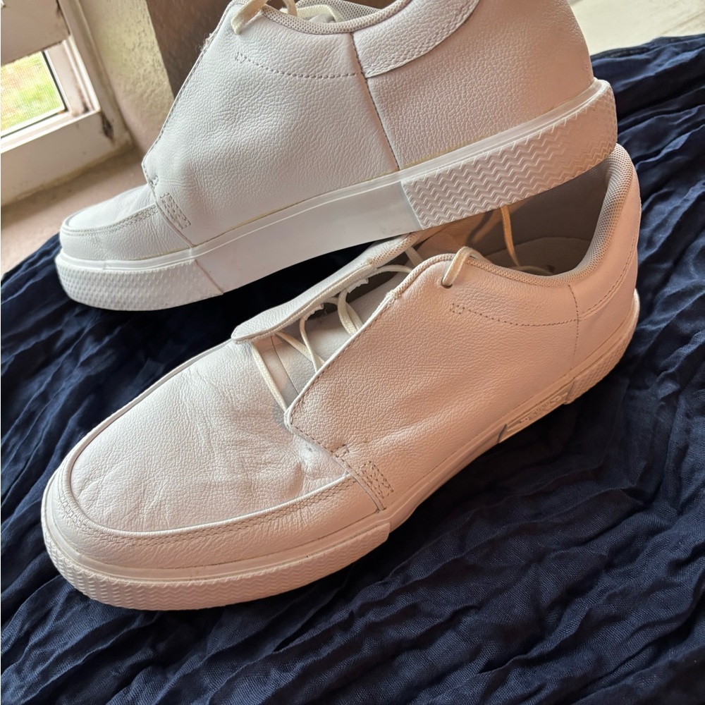 Nike Air Jordan Men's Casual White Leather Low-Top Sneakers